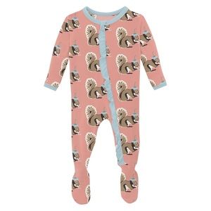 Kickee Pants onesie squirrel print - size 0-3M